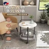 A creative and portable coffee table with a light luxury home trolley, a modern living room sofa side table, a small bedside table and a storage rack details Picture